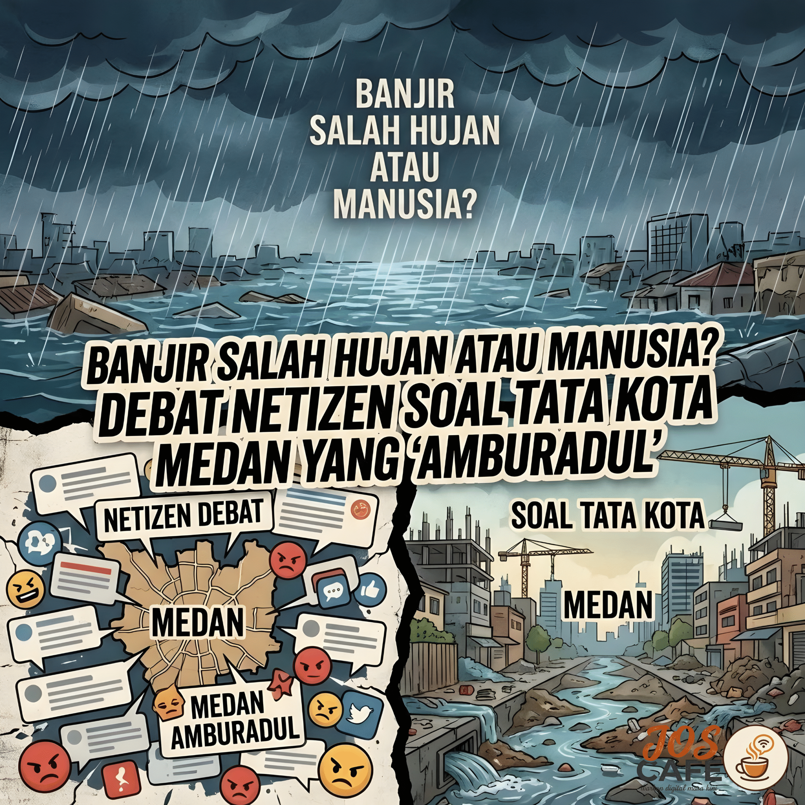 Banjir Salah Hujan atau Manusia? Debat Netizen Soal Tata Kota Medan yang “Amburadul”.